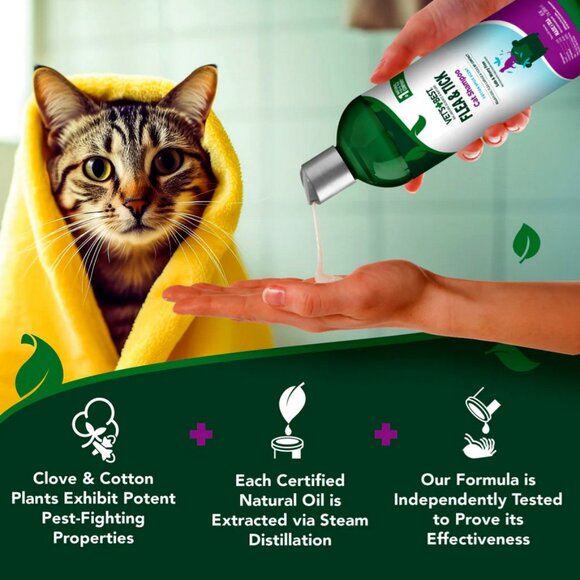 NEW!Flea & Tick Shampoo for Cats - Picture 1 of 8